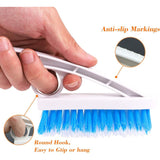 2 Pack Grout Scrub Brush - Stiff Nylon Bristle Scrub Brush For Bathtub, Shower - Floor Grout & Tile Cleaning Brush For - Side View