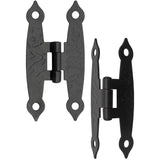 6 pcs Antique Metal Hinges For Cabinets, Cupboard Doors, Chests, Crates Retro Country House Style 65 X 34Mm - Side View