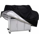 Bbq Cover, Waterproof Anti-Uv Barbecue Cover 210D Oxford Cloth Bbq Protective Cover Grill Cover - 170 61 117Cm, Black
