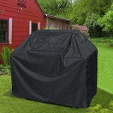 Bbq Cover, Waterproof Anti-Uv Barbecue Cover 210D Oxford Cloth Bbq Protective Cover Grill Cover - 170 61 117Cm, Black - Side View