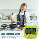 Magnetic Kitchen Timer With Large Lcd Display, Timers For Cooking, Study, Loud Alarm And Countdown Green - Top-Down View
