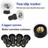 Toilet Seat Fittings, 4 Pack Toilet Seat Hinges Screws Toilet Seat Fixings Expanding Rubber Top Nuts Screws - Side View