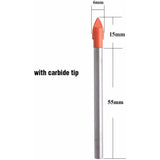 10 Steel Drill Bit For Tile Glass Ceramic Marble And Mirror 6Mm Tungsten Carbide Tip For Hard And Fragile Materials