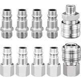 1/4" Bsp Pneumatic Quick Connector, 10 Pieces European Air Compressor Fitting, Compressor Connector For Pneumatic Hose