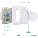 Light LED Dimmer Switch,220-240V 5-200W Smart Button Switches And Dimmers Light LED Dimmer Switch - Top-Down View
