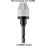 Quick Change Keyless Drill Chuck With 0.3-6.5Mm Hex Shank