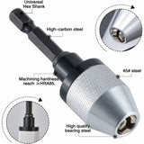 Quick Change Keyless Drill Chuck With 0.3-6.5Mm Hex Shank - Side View