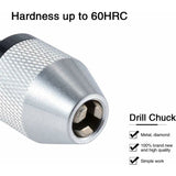 Quick Change Keyless Drill Chuck With 0.3-6.5Mm Hex Shank - Top-Down View