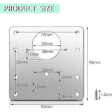 8 pcs Stainless Steel Cabinet Hinge Repair Plate With 48 Screws - Front View