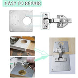 8 pcs Stainless Steel Cabinet Hinge Repair Plate With 48 Screws