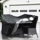 Garden Furniture Cover 210T Polyester Waterproof Anti-Uv Tarpaulin, Protective Cover For Tables, Chair, Sofa (200 160 - Front View