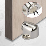 2 Pack Stainless Steel Magnetic Door Stopper Catch Door Stoppers With Screw Mounted, No Force Or Hitting Walls