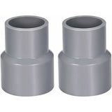 0Mm X 32Mm Pvc Pipe Coupling Hub Reducer Dwv Grey 2 pcs - Front View
