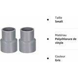 0Mm X 32Mm Pvc Pipe Coupling Hub Reducer Dwv Grey 2 pcs - Top-Down View