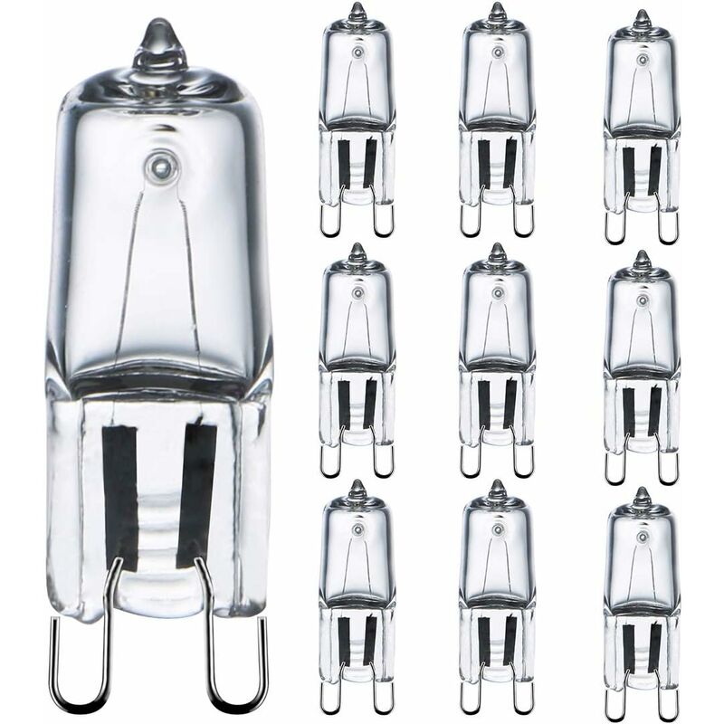 G9 Bulb 42W (44W) Dimmable Warm White 2800K, G9 Halogen Bulbs For Indoor Lighting 230V G9 Capsule Bulbs, Pack Of 10
