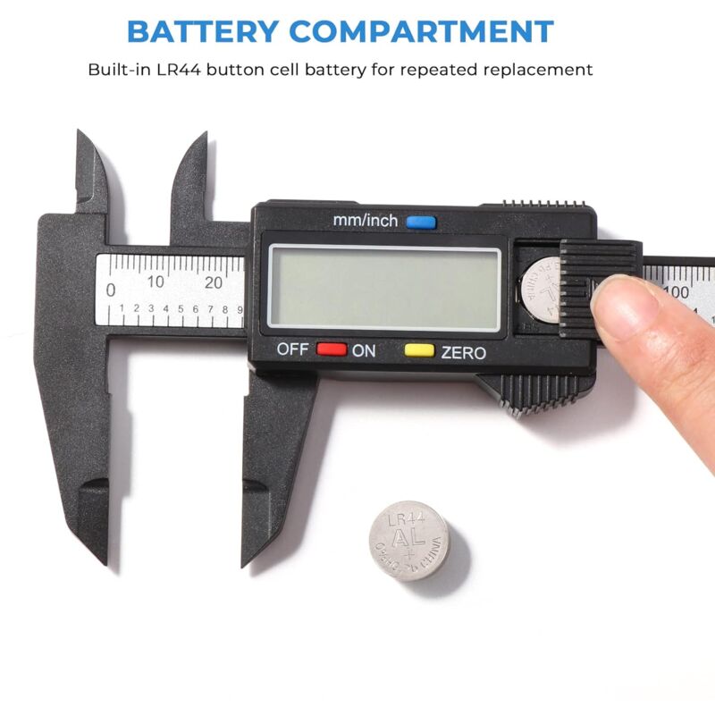 Digital Caliper, 150Mm / 6" Digital Caliper, Electronic Measuring Tool With Large Lcd Display, For External, Internal,