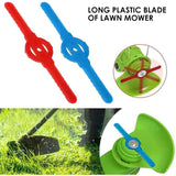 8 pcs Plastic Trimmer Replacement Blades For Grass Trimmer Plastic Lawn Mower Blades, Grass Trimmer Brush Cutter Grass - Top-Down View