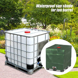 1000L Ibc Tank Cover, Water Tank Cover, Tank Protective Cover, Dustproof Tank Cover, Green 120 X 100 X 116 Cm - Side View