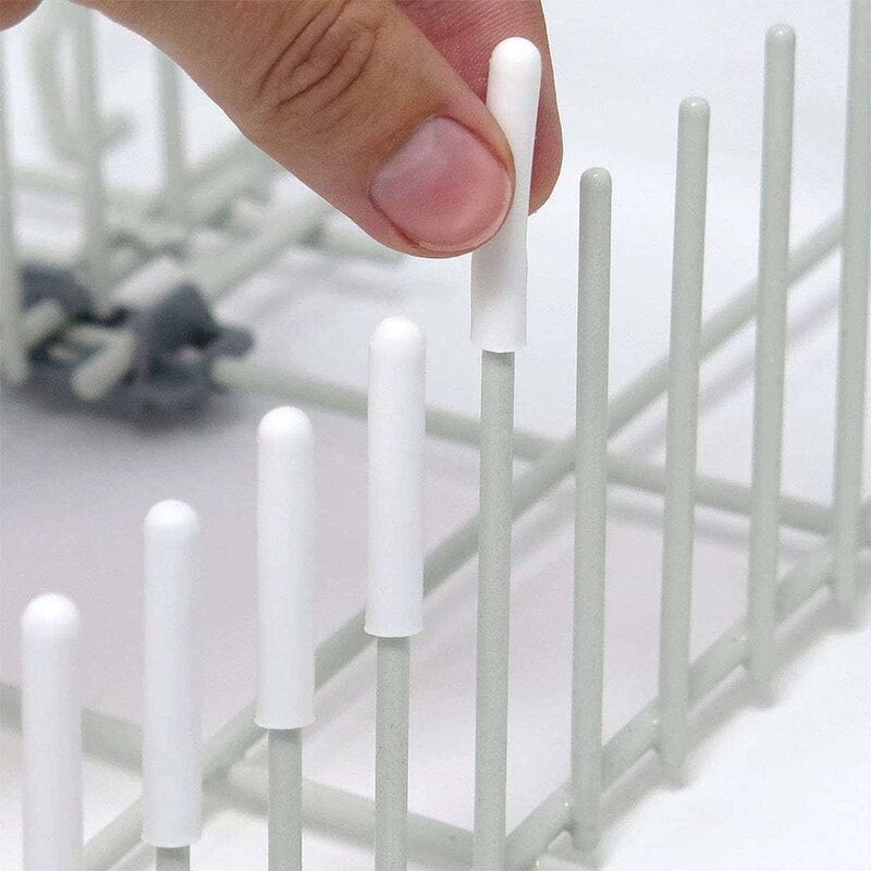 120 Pieces Dishwasher Caps, Inner Diameter 3Mm Pvc Protective Cover, Dish Basket, 325Mm (White)