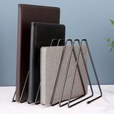 Metal Bookends, Metal Magazine Holder, Record Holder, For Books And Documents In Study, Office And Bedroom (Black)