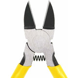 6'' Diagonal Cutting Pliers, Professional Wire Cutter With High Strength Chrome Vanadium Alloy Steel Cutting Edge - Top-Down View