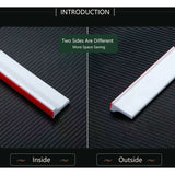 2M/78In Silicone Shower Threshold Water Barrier, Wet ROom Floor Water Barrier, Bathroom Water DAm, Shower Sealing - Top-Down View
