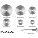 6 pcs Hss Saw Blades Set With 1Pc 1/8