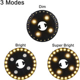Patio Umbrella Light Warm White, 3 Brightness Modes, 28 LED Lights At 200 Lumens, 4 Aa Batteries Operated, For Patio - Side View