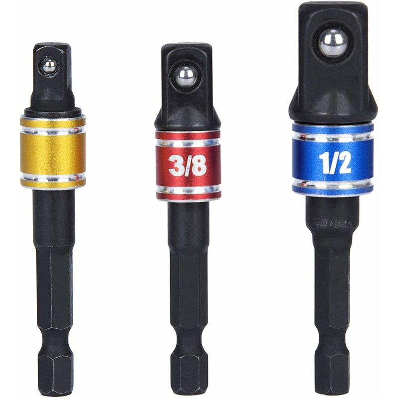 Socket Adapter 1/2 3/8 1/4 Hexagon Drill Bits Adapter Set Nut Wrench Reducer Socket Adaptor Converter Ratchet Wrench