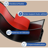 Insulated Door Bottom 100 Cm, Self-Adhesive Door Draught Excluder, Silicone Door Bottom Anti Cold Thermal Insulation
