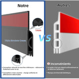 Insulated Door Bottom 100 Cm, Self-Adhesive Door Draught Excluder, Silicone Door Bottom Anti Cold Thermal Insulation - Top-Down View