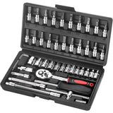 46 pcs Socket Set Chrome Vanadium 1/4