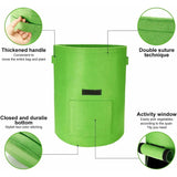 Potato Grow Bags, 2 pcs 40L/10 Gallon Vegetable Bag, Non-Woven Fabric Planting Bag With Window, Garden Vegetable Bag - Front View