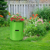 Potato Grow Bags, 2 pcs 40L/10 Gallon Vegetable Bag, Non-Woven Fabric Planting Bag With Window, Garden Vegetable Bag - Top-Down View