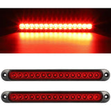 2 pcs 12-24V 15 LED Trailer Brake Tail Light Bar Waterproof Rear Lights Running Lights Identification Light For Offroad