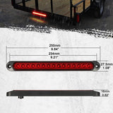 2 pcs 12-24V 15 LED Trailer Brake Tail Light Bar Waterproof Rear Lights Running Lights Identification Light For Offroad - Front View