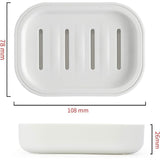 Bathroom Soap Dishes. Strong Drainage. Keep Soap Dry. Easy To Clean Soap Holder (White) - Front View