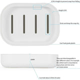 Bathroom Soap Dishes. Strong Drainage. Keep Soap Dry. Easy To Clean Soap Holder (White) - Side View
