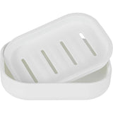 Bathroom Soap Dishes. Strong Drainage. Keep Soap Dry. Easy To Clean Soap Holder (White) - Top-Down View