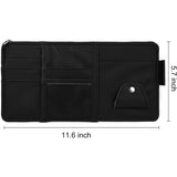 Car Interior Pocket Car Sun Visor Organizer Car Sun Visor Storage Car Sun Visor Clip Organizer Used For Credit Cards - Front View
