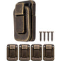 4 pcs U-Shaped Clasps For Chests, Boxes, Chests, Vintage Design In Brass 47 X 32 Mm, Bronze, Copper