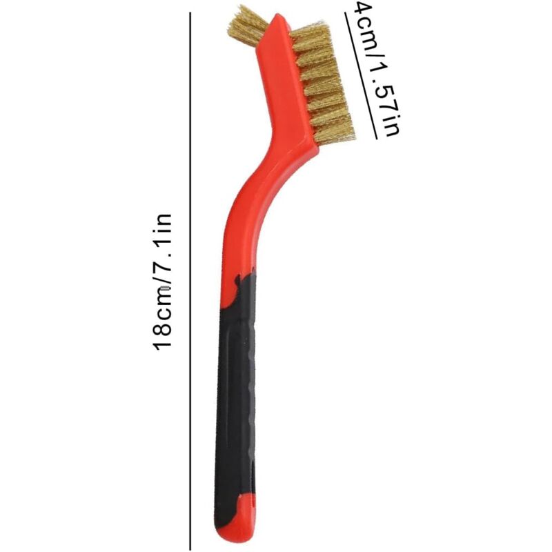 3 pcs Wire Brushes Stainless Steel Brass Carbon Nylon Scrub Brushes For Cleaning Welding Slag Stripping Rust Dust
