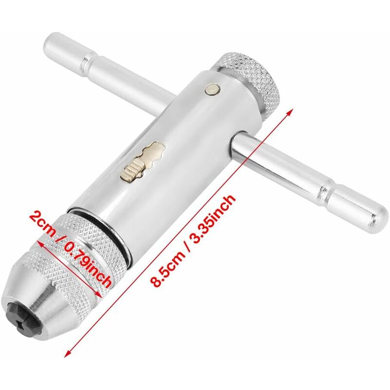 M3-M8 Adjustable T-Handle Ratchet Tap Wrench Set For Tap And Die Set(M3-M8)