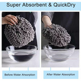 Hanging Hand Towel, Soft And Plush Microfiber Towel, Super Absorbent Quick Drying Towels With Hanging Loop For Kitchen