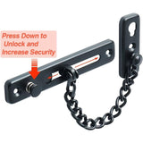 Security Door Chain Narrow Door Limiter Spring Loaded Anti-Theft Door Lock With Screws For Home Internal Door,