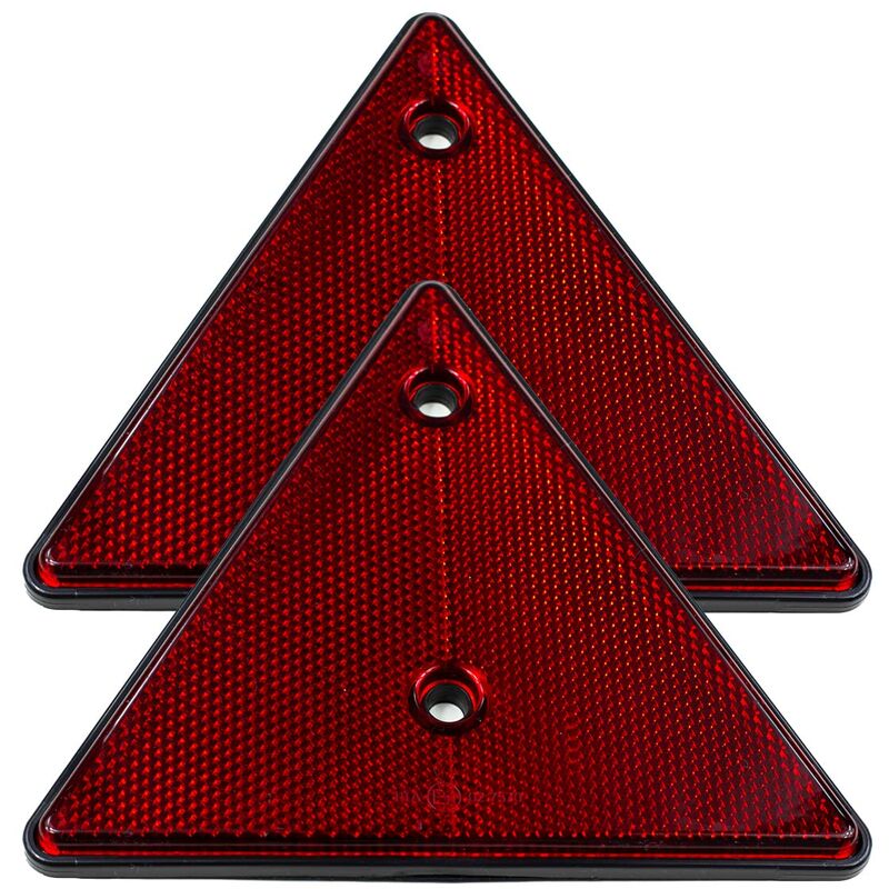 2 pcs Set Screw-On Triangle Trailer Reflectors