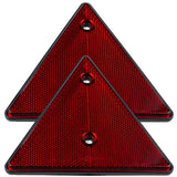 2 pcs Set Screw-On Triangle Trailer Reflectors - Front View