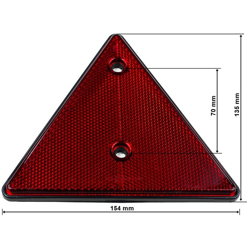 2 pcs Set Screw-On Triangle Trailer Reflectors