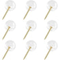 150 pcs Large Size 9.5Mm Gold Push Pins ROund Head Gold Steel Thumb Tacks With Clear Plastic ROund Head Thumb Tacks For