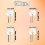 150 pcs Large Size 9.5Mm Gold Push Pins ROund Head Gold Steel Thumb Tacks With Clear Plastic ROund Head Thumb Tacks For